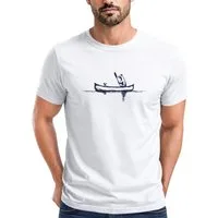 Neverless Print-Shirt Herren T-Shirt Bär Familie Kanu Outdoor Fashion Streetstyle Neverless® mit Print