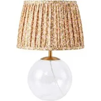 STANBOW Nachttischlampe Gelbe Retro-Blumen-Tischlampe aus gehämmertem Glas, ohne Leuchtmittel, E27