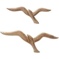 BOLTZE GRUPPE GmbH Hängedekoration Wandobjekt Seagull, Möwe Mango Holz 2er Set
