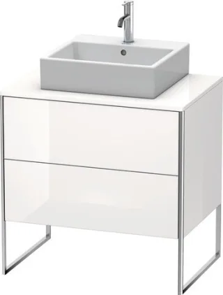 Duravit XSquare Konsolenwaschtischunterbau bodenstehend Weiß Hochglanz 800x548x778 mm - XS492002222 XS492002222