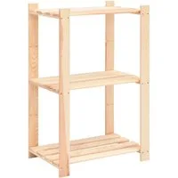 vidaXL Schwerlastregal Lagerregal mit 3 Böden 60×38×90 cm Kiefer Massivholz 150 kg, 1-tlg.