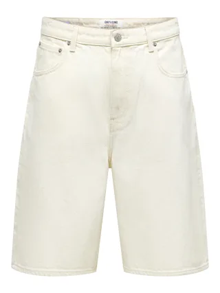 ONLY&SONS - ONSCARL BALLOON ECRU 4145 PIM DNM SHORTS Ecru - Gr. - XL
