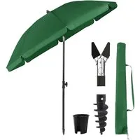 Sekey Sonnenschirm Balkonschirm rund 1,80m Gartenschirm, mit Schutzhülle, UV Schutz 50+, höhenverstellbar, 45° knickbar