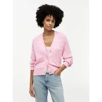 Tommy Hilfiger Strickjacke MID GG CABLE V-NK LS CARDI Baumwolle, mit Zopfstrickmuster