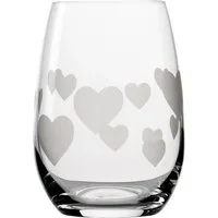 Stölzle Glas Stölzle Lausitz L`Amour Becher satiniertes Herz 6er Set