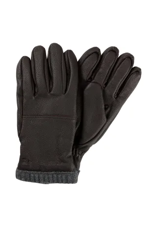 camel active - Handschuhe aus Leder dark brown - Gr. - M