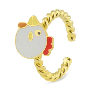 Huhn Ring vergoldet