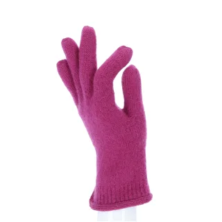 Halsüberkopf Accessoires - Fingerhandschuh uni magenta - Gr. - 6.5