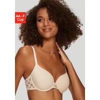 LASCANA Schalen-BH mit Rücken aus blumiger, elastischer Spitze, Dessous