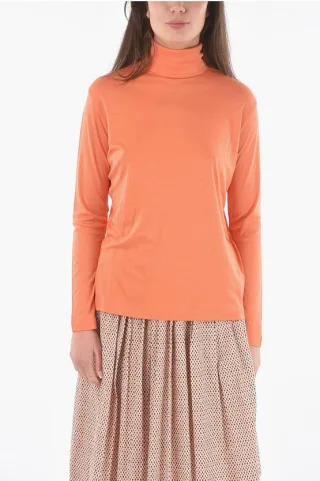 Leichter Rollkragenpullover in Orange