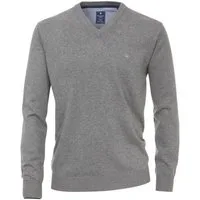 Redmond V-Ausschnitt-Pullover REDMOND Casual Herren Pullover Langarm V-Neck Comfort Grau