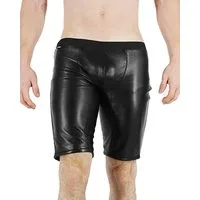 BOCKLE Boxershorts Bockle® Long Leather Lamm Boxer Leder Shorts kurze Lederhose