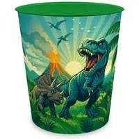 itenga Papierkorb itenga Papierkorb für Kinder - Motiv Dinosaurier - DINO WORLD - ca. 11