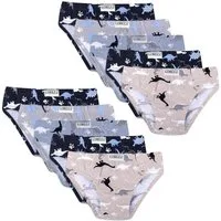 LOREZA Slip 10er Set Jungen Slips - Dinosaurier- Bunt (Set, 10-St)