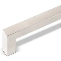 SO-TECH® Möbelgriff Stangengriff E3 echt Edelstahl 15 x 15 mm BA 128 - 800 mm, Griff Schrankgriff Schubladengriff - incl. Schrauben