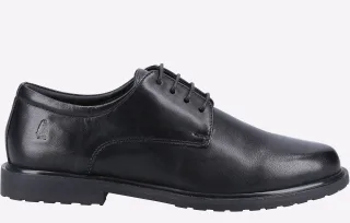 Hush Puppies Verity Slip On Leder Damen Schwarze Brogues Schuhe