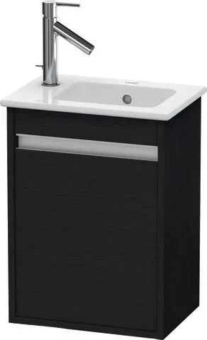 Duravit Ketho Waschtischunterbau wandhängend Eiche Schwarz Matt 400x285x550 mm - KT6417R1616 KT6417R1616