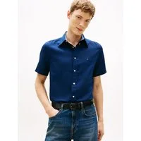 Tommy Hilfiger Kurzarmhemd LINEN BLEND SOLID
