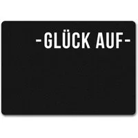 speecheese Fußmatte Glück auf Dialektgrüße Fußmatte ohne Rand Fußabtreter