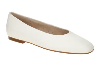 Gabor 84.140.20 Damen Slipper Wei?-Latte Echtleder Rundformschuh