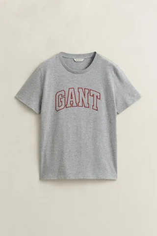 GANT - Graphic T-Shirt light grey melange - Gr. - XL