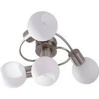 Lindby Deckenleuchten Ciala, Glas Alu IP20, 4 x 40 W