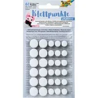 Folia Klebepad Klettpunkte - Ø 10 und 15mm 60 Stück schwarz & weiß.