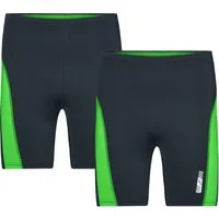 James & Nicholson Laufhose Doppelpack Kurze Lauftights Herren Laufhose Running Shorts JN478 (Doppelpack, 2er-Pack) Weiche, elastische Qualität mit Elasthan