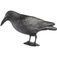 Windhager Vogelattrappe Crow, 39,5 x 12,5 x 12,5 cm, Vogel- und Taubenabwehr, (1-St), Gartenfigur Taubenschreck zum Aufhängen oder Aufstellen