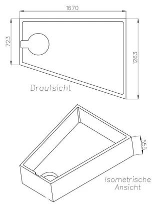 Neuesbad Wannenträger für Bette Space L 170x130 SW 16158