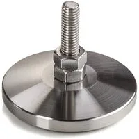 SO-TECH® Möbelfuß 1 x Verstellschraube M8 x 30 mm echt Edelstahl, mit Gummi-Fussteil Verstellfuß Stellfuß Sockelfuß