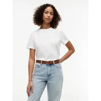 Tommy Hilfiger Kurzarmshirt TH SCRIPT REG C-NK SS TEE Baumwollmischung, regular fit