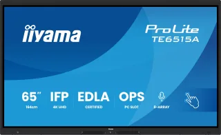 iiyama ProLite TE6515A-B1AG Digital Signage Touchdisplay 163.8cm (64.5") 4K UHD | te6515a-b1ag | IPS - 8ms