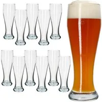 MamboCat Bierglas MamboCat 12x Sepp Weizenbiergläser Set 0,5 L geeicht Klarglas Weißbier, Glas
