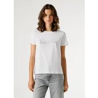 Pepe Jeans T-Shirt BRADY mit Rundhals, Nietenapplikation
