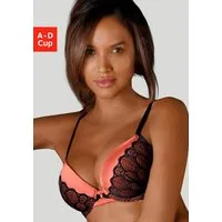 LASCANA Push-up-BH Belinda Cups aus schöner Satinware mit Spitze überzogen, sexy Dessous