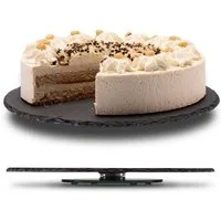 Fino Casa Kuchenplatte Fino Casa drehbare Schieferplatte rund als Servierplatte Kuchenplatte, Schiefer, (1x drehbare Schieferplatte rund Ø 30 cm), Schiefer, Kuchenplatte, Käseplatte, Antipasti Wurstplatte Tortenplatte