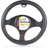 HEYNER Lenkradbezug Lenkradhülle Auto schwarz 37-39 cm elegant Lenkradschoner weich Leder, (1-tlg)