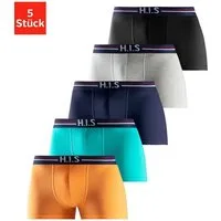 H.I.S Boxer Boxershorts für Herren (Packung, 5-St) mit Streifen und Markenlogo im Bund