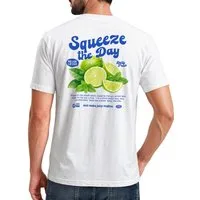 Neverless Print-Shirt Herren T-Shirt Backprint - Zitronen Limetten Design - Baumwollshirt mit Print