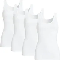 conta Unterhemd Damen-Unterhemd 4er-Pack Feinripp Uni