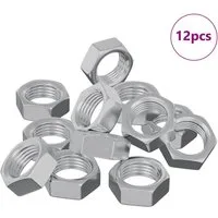 vidaXL Muttern Sechskantmutter 12 stk. Silber M6 Metall, (12-St)