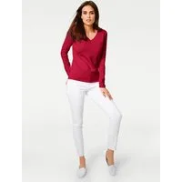 heine Strickpullover V-Pullover Langarm Feinstrick