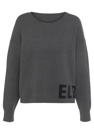 LASCANA - Elbsand LM Knit Sweater anthracit me - Gr. - 38
