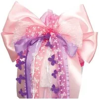 Roth Schultüte XXL Schleife Fluffy Butterfly, 63 x 32 cm, aus Polyester, Rosa, für Zuckertüte