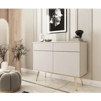 Compleo Kommode Schmal, Design Kommode mit 2 Schubladen, Glamour Stil POLO
