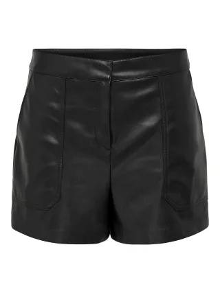 ONLY - ONLTRICIA FAUX LEATHER SHORTS OTW NOOS Black - Gr. - XL