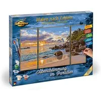 Schipper Malen nach Zahlen Schipper Malen nach Zahlen Triptychon 50x80cm Abendstimmung Paradies 6