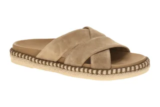 Gabor 83.780 - Damen Pantoletten Braun Peanut - Bequeme Kreuzriemen-Sandale