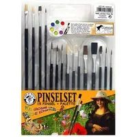Corvus Spielwerkzeug Pinselset 15 Pinsel + Palette